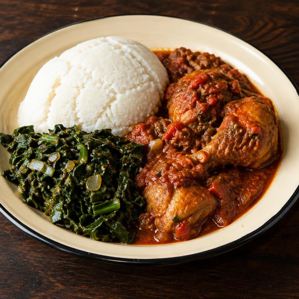 Sadza neChicken Stew